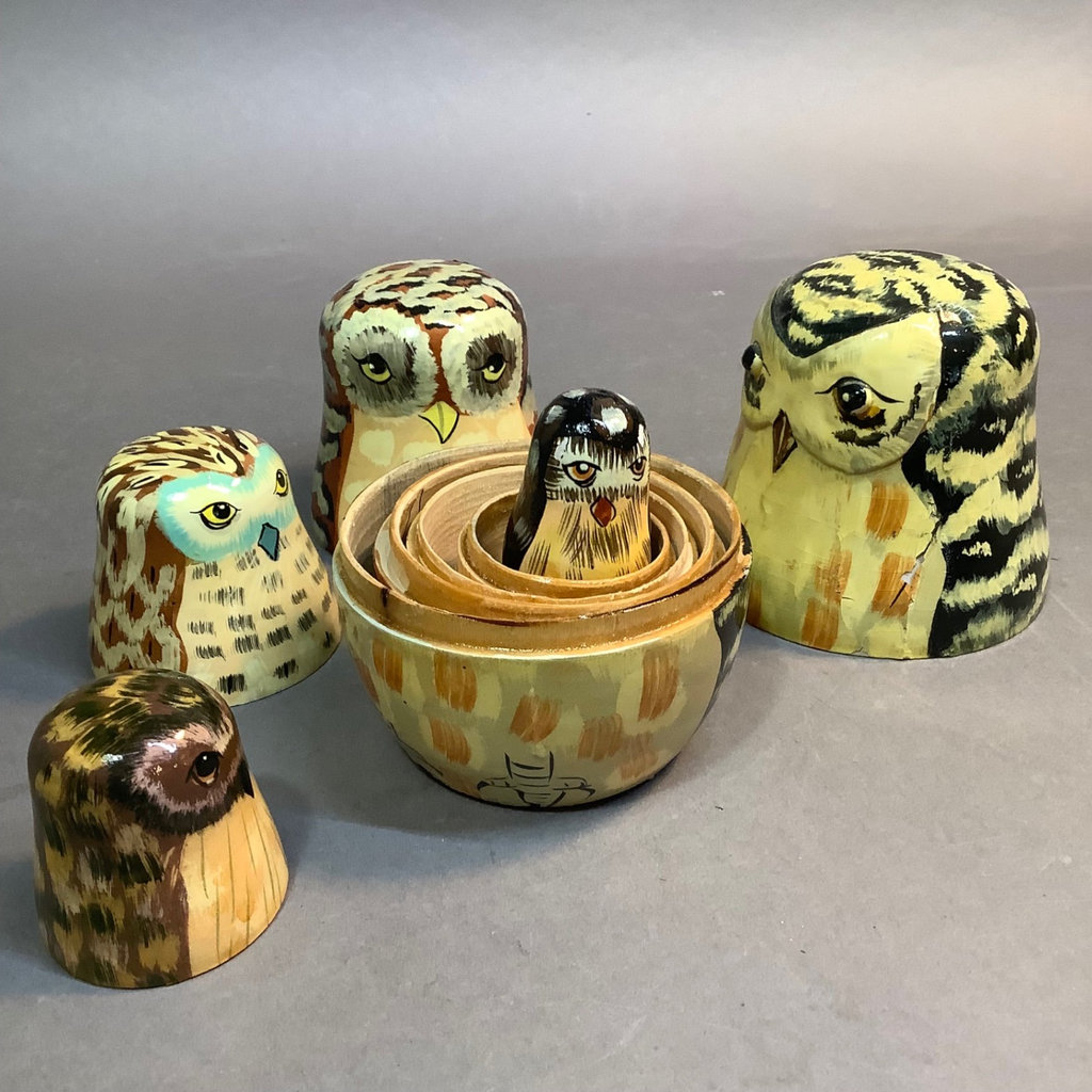 Vintage Owl Nesting Dolls - image 4 of 6