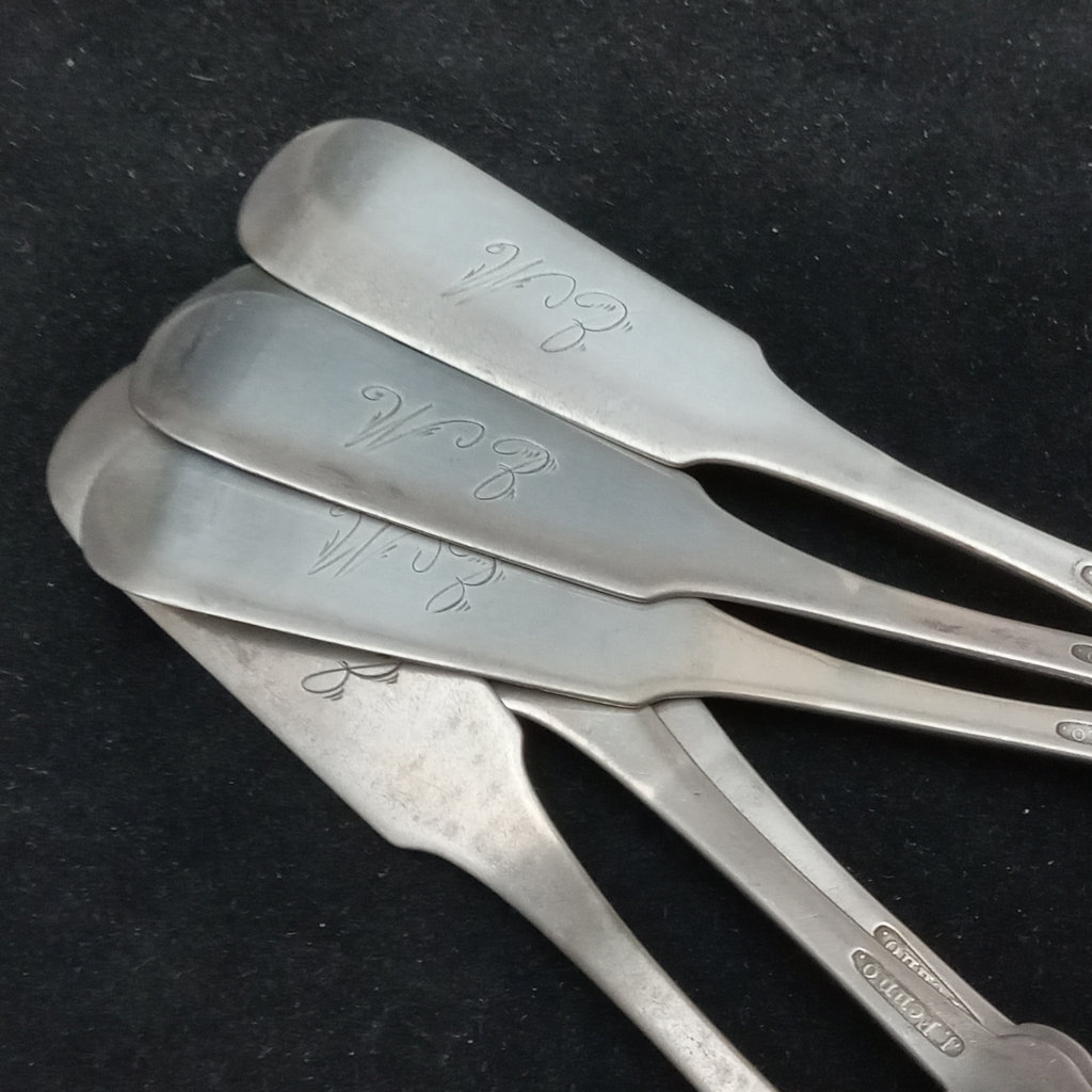 Antique Coin Silver Spoons - 597.7dwt - image 12 of 19