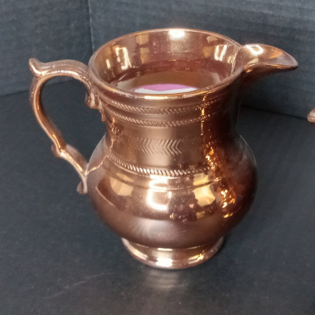Antique Copper Lusterware & Custard Glass - image 3 of 13