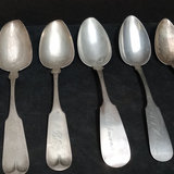 Antique Coin Silver Spoons - 597.7dwt - thumbnail 16 of 19
