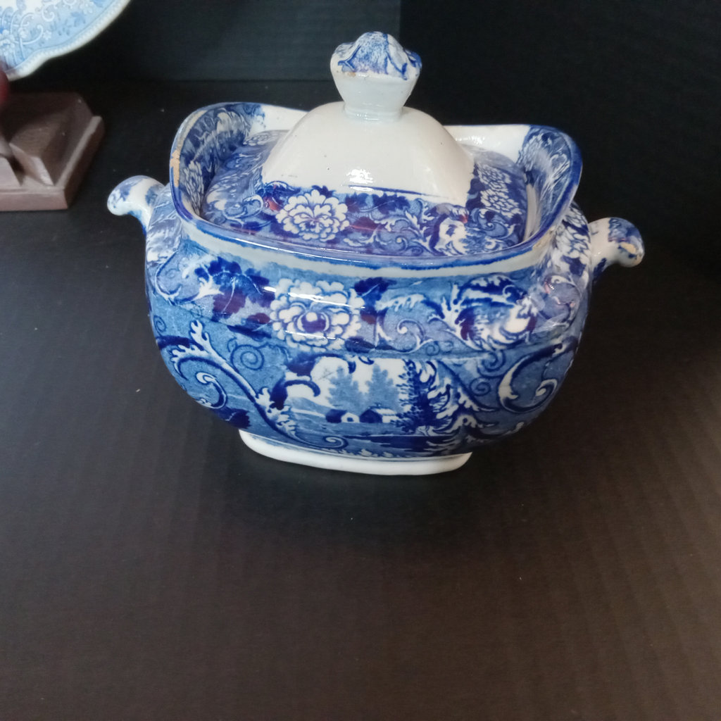 Antique Flow Blue Transferware - image 13 of 24