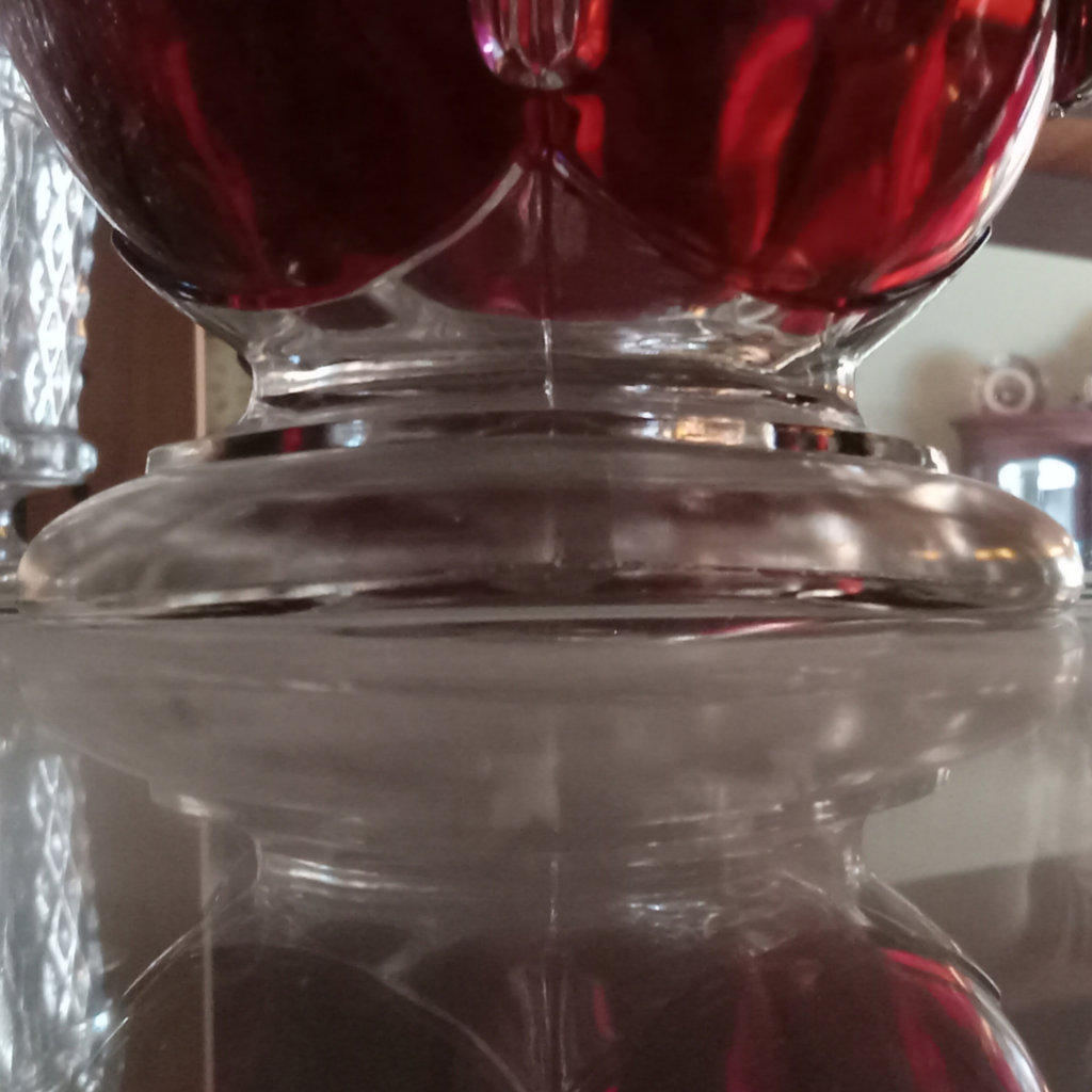 Ruby Flash on Colorless Glass "Huber" Pitcher Set - image 6 of 8