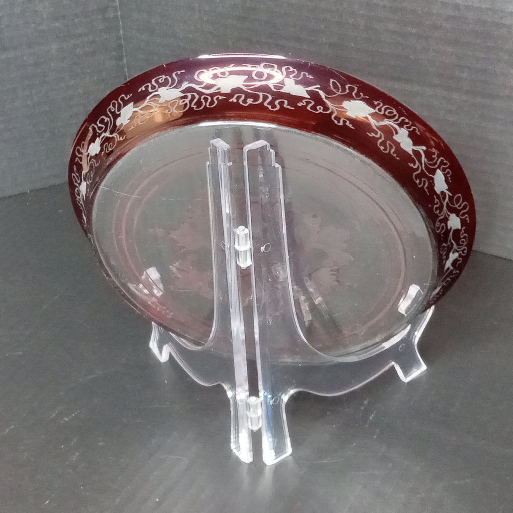 Antique Cranberry Glass Decanter Set - image 5 of 13