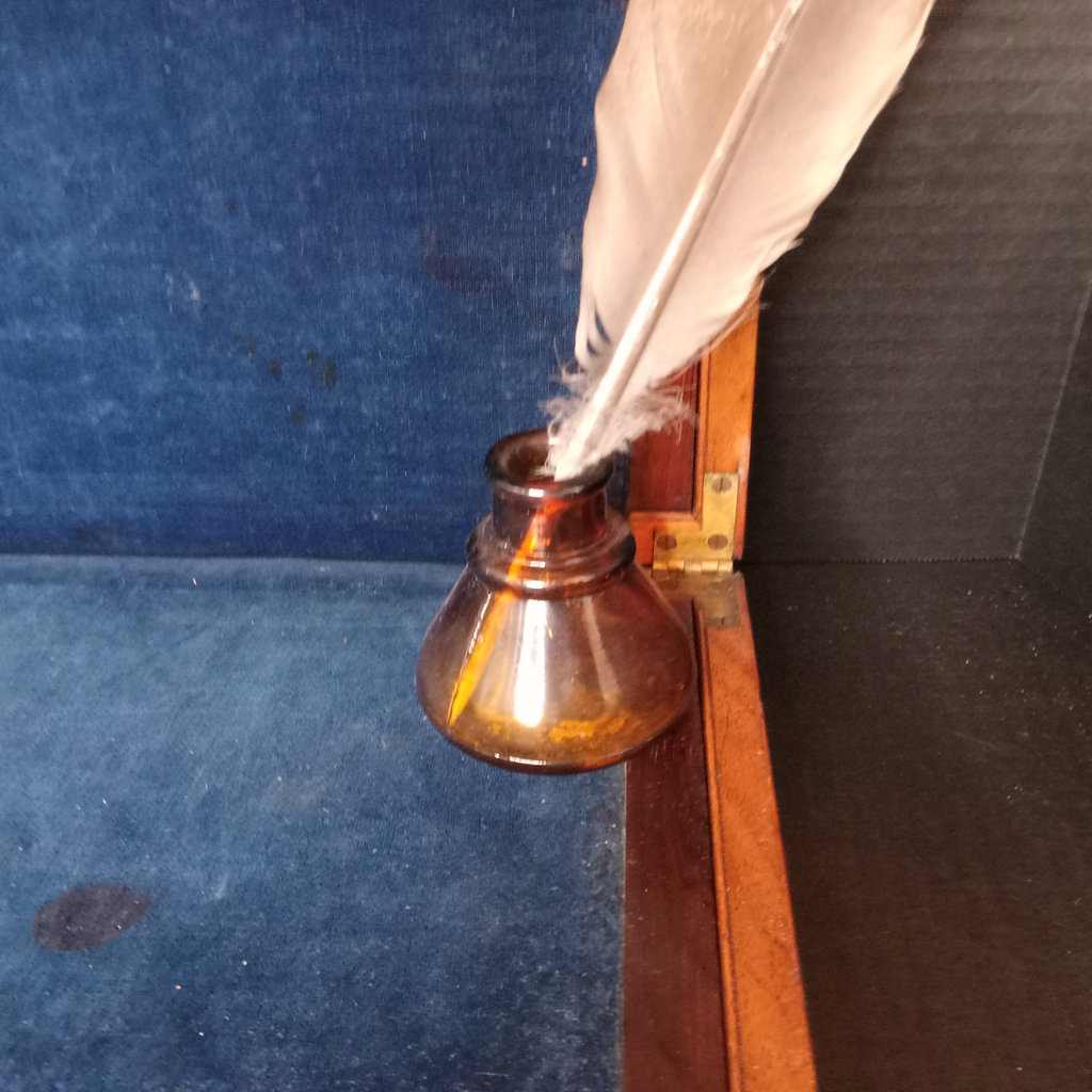 Antique Lap Desk & Ink Bottles - image 6 of 20
