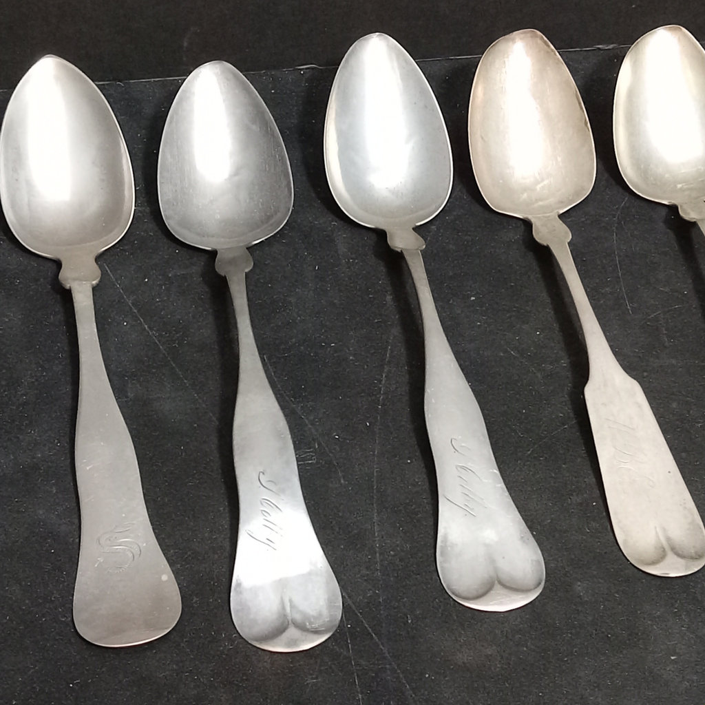 Antique Coin Silver Spoons - 597.7dwt - image 14 of 19