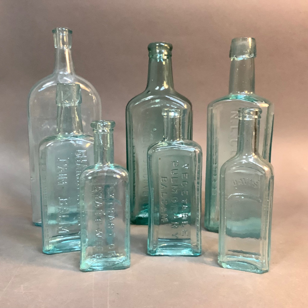 Antique Blue Glass Elixir & Ink Bottles - image 2 of 4