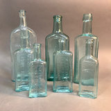 Antique Blue Glass Elixir & Ink Bottles - thumbnail 2 of 4