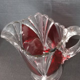 Ruby Flash on Colorless Glass "Huber" Pitcher Set - thumbnail 3 of 8