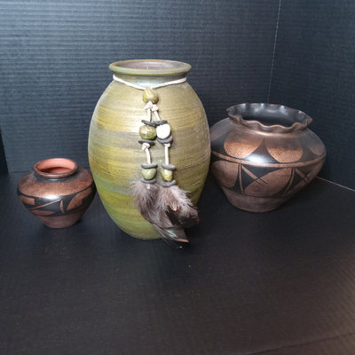 Raku & More Pottery - Image 1 of 13