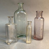 Antique Clear Glass Elixir & Ink Bottles - thumbnail 7 of 11