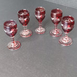 Antique Cranberry Glass Decanter Set - thumbnail 11 of 13