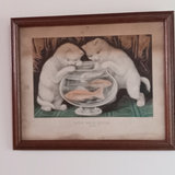 Antique Framed Currier & Ives Cat Prints - thumbnail 7 of 19