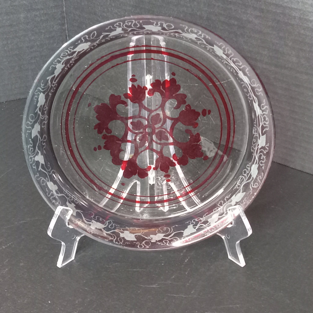 Antique Cranberry Glass Decanter Set - image 3 of 13