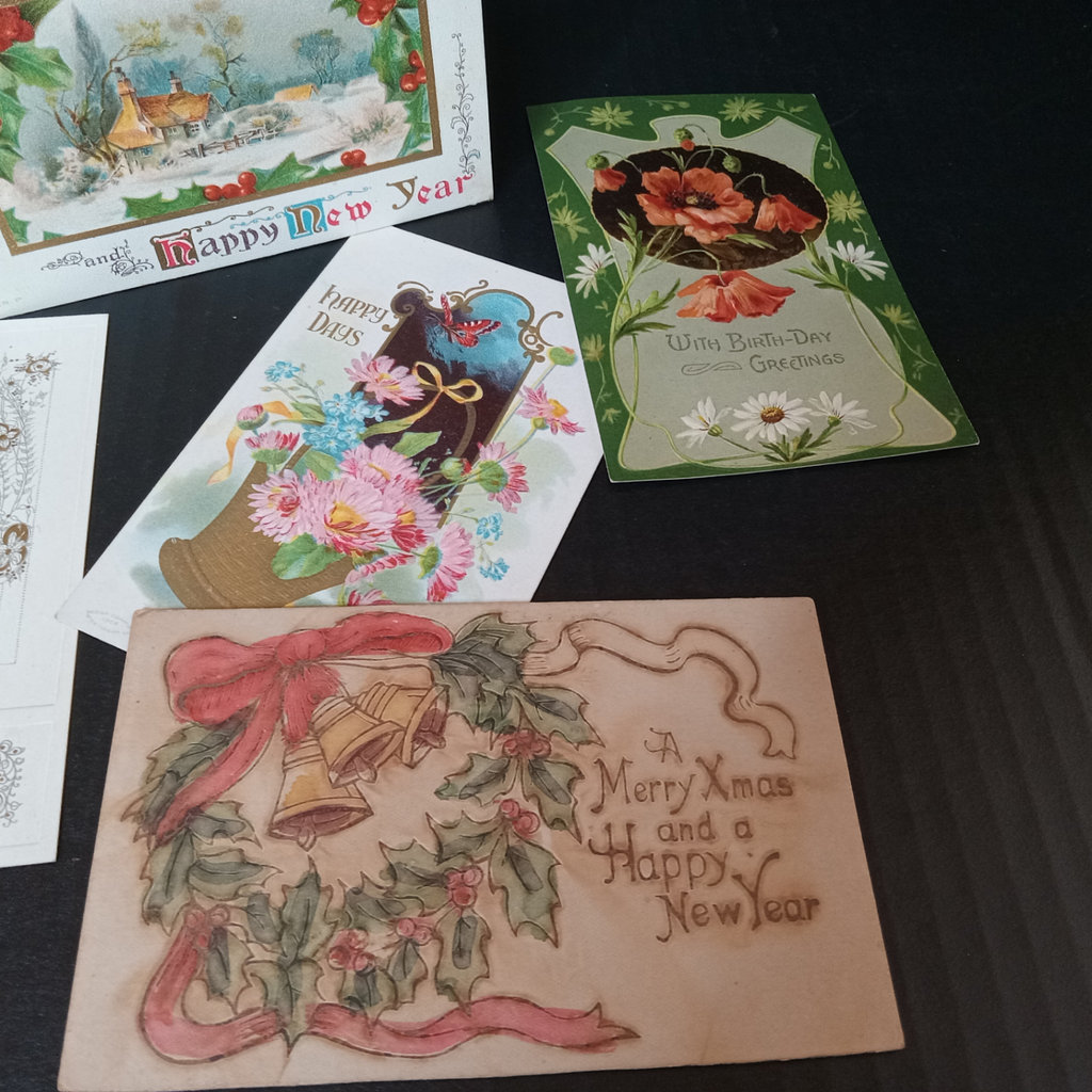 Antique Postcards in a Basket - image 2 of 16