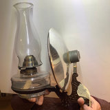 Antique Kerosene Lamps w/ Reflector and Wall Sconces - thumbnail 14 of 15