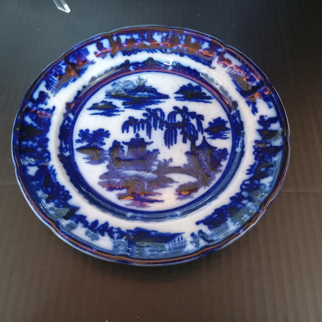 Antique Flow Blue Transferware - image 8 of 24
