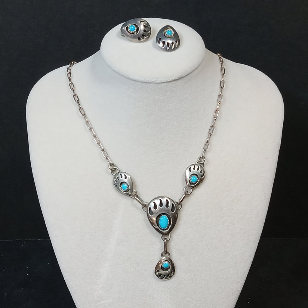 Kathleen Chavez Sterling/Turquoise Jewelry - 8.7dwt - image 1 of 7