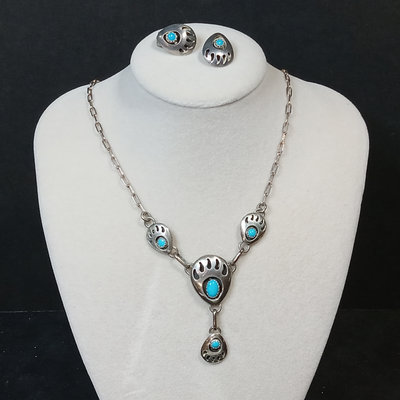 Kathleen Chavez Sterling/Turquoise Jewelry - 8.7dwt - Image 1 of 7