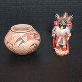 Hopi Pueblo Pot & Kachina Doll - thumbnail 1 of 11