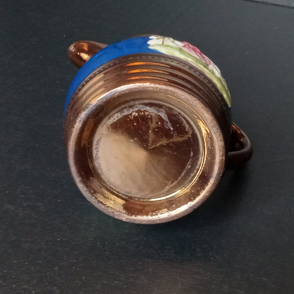 Antique Copper Lusterware & Custard Glass - image 10 of 13
