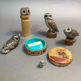 Wood and Ceramic Owl Decor - thumbnail 2 of 8