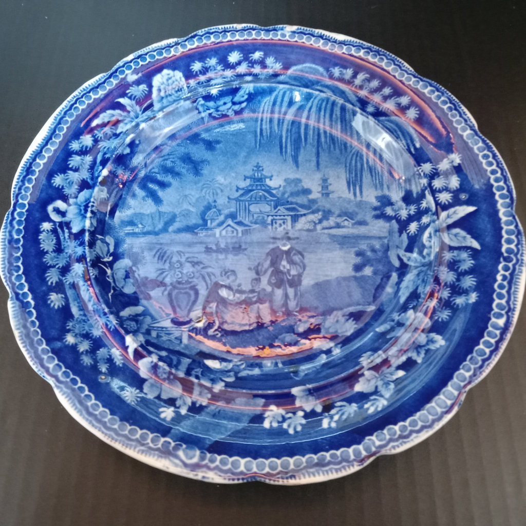 Antique Flow Blue Transferware - image 10 of 24