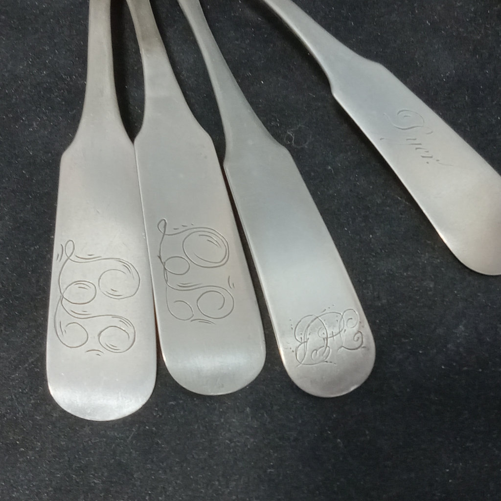 Antique Coin Silver Spoons - 597.7dwt - image 10 of 19
