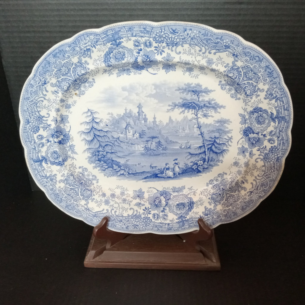 Antique Flow Blue Transferware - image 22 of 24