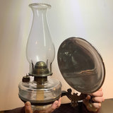 Antique Kerosene Lamps w/ Reflector and Wall Sconces - thumbnail 13 of 15