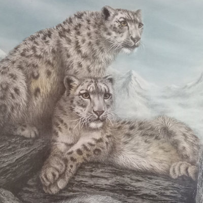 I.H. Farnsworth Framed Snow Leopards Print - Image 1 of 7