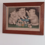 Antique Framed Currier & Ives Cat Prints - thumbnail 2 of 19