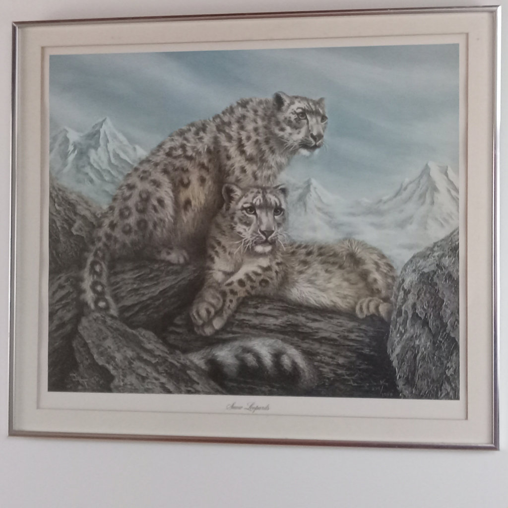 I.H. Farnsworth Framed Snow Leopards Print - image 2 of 7