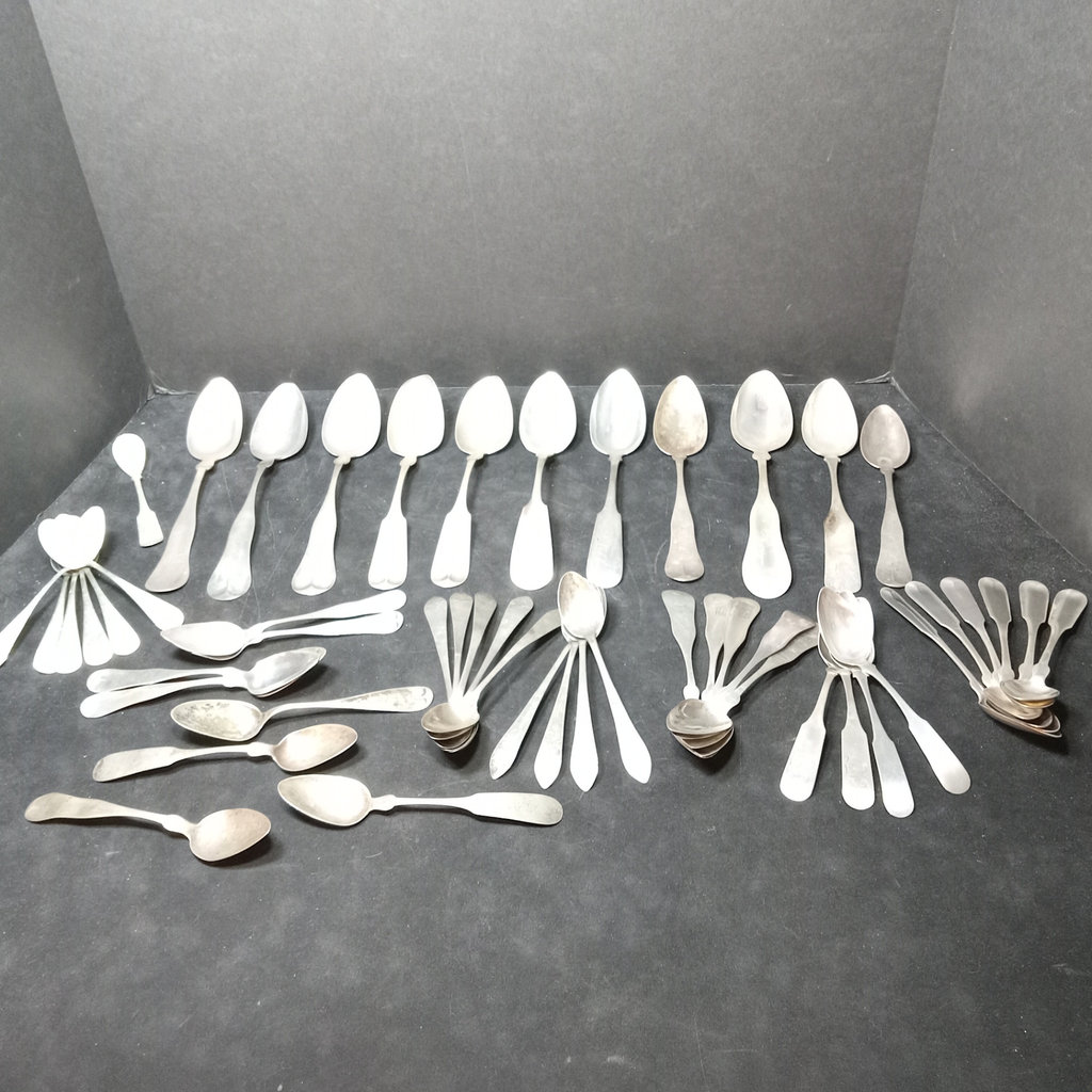 Antique Coin Silver Spoons - 597.7dwt - image 1 of 19