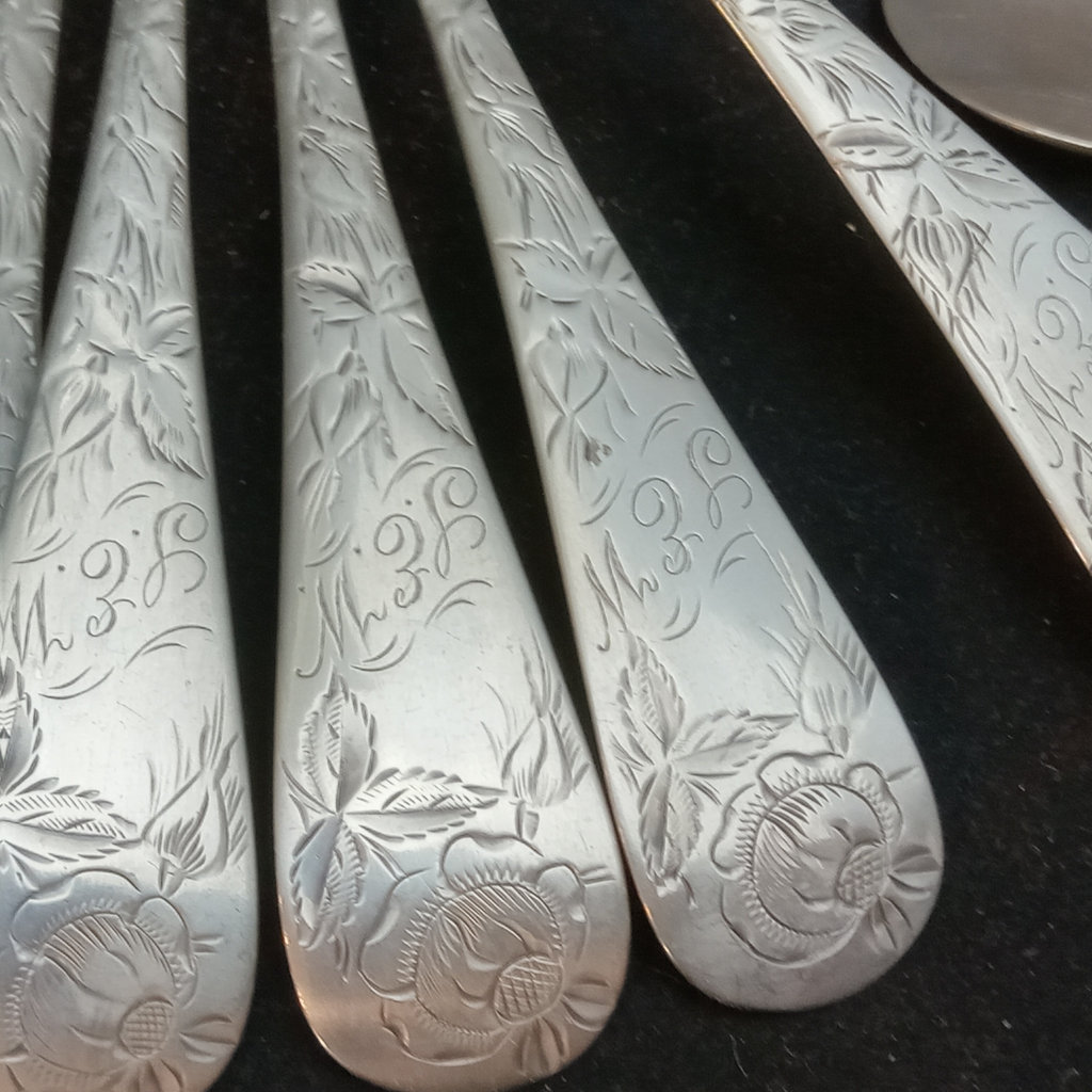 Antique Coin Silver Spoons - 597.7dwt - image 3 of 19