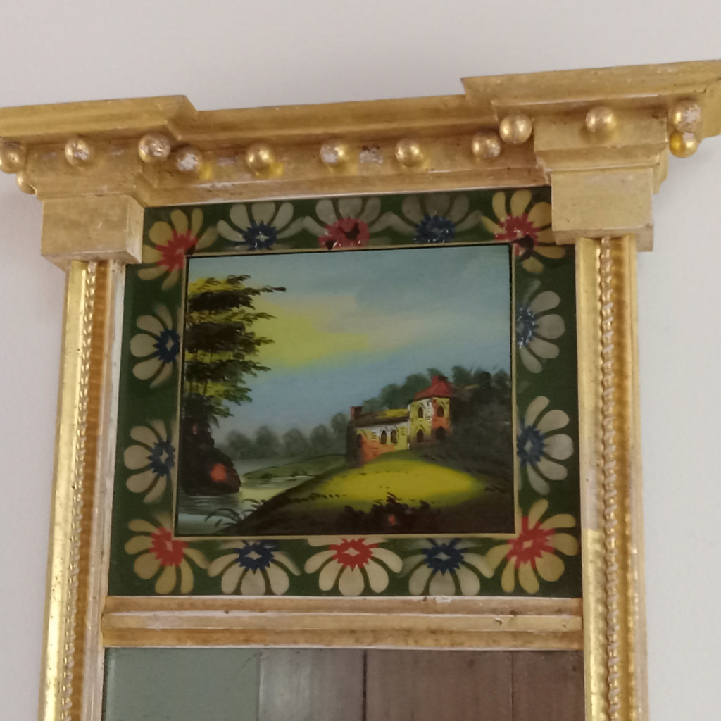 Antique Federal Gilt Gesso Tabernacle Mirror - image 2 of 10