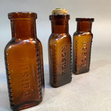 Antique Colored Glass Elixir Bottles - thumbnail 5 of 5