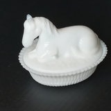 Antique Milk Glass Animal on Basket Dishes - thumbnail 9 of 12