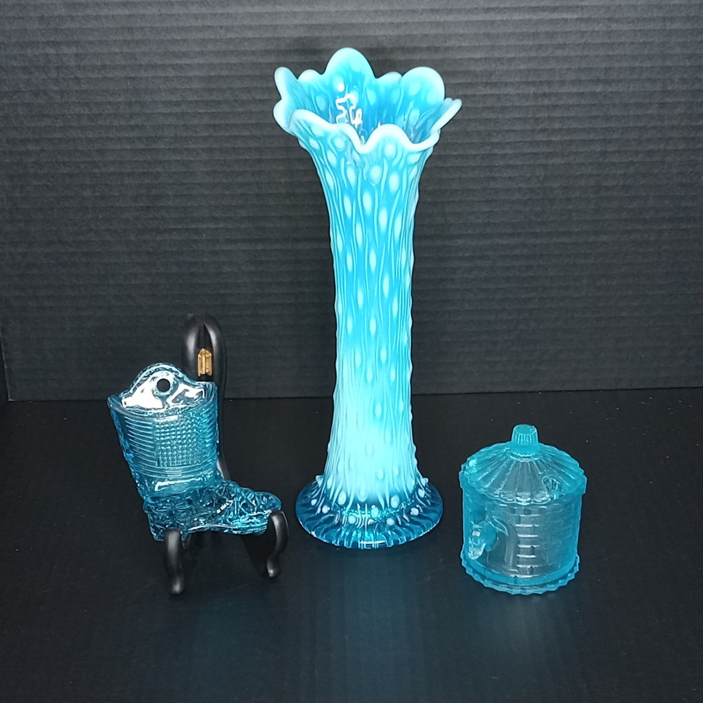 Antique EAPG: Turquoise Fenton - image 1 of 13