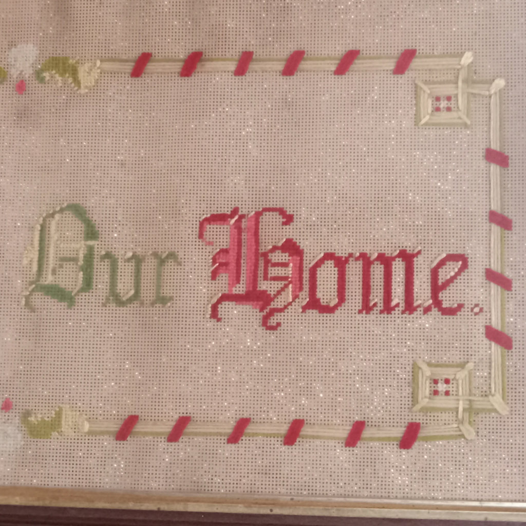Antique Framed Cross Stitch - image 3 of 5