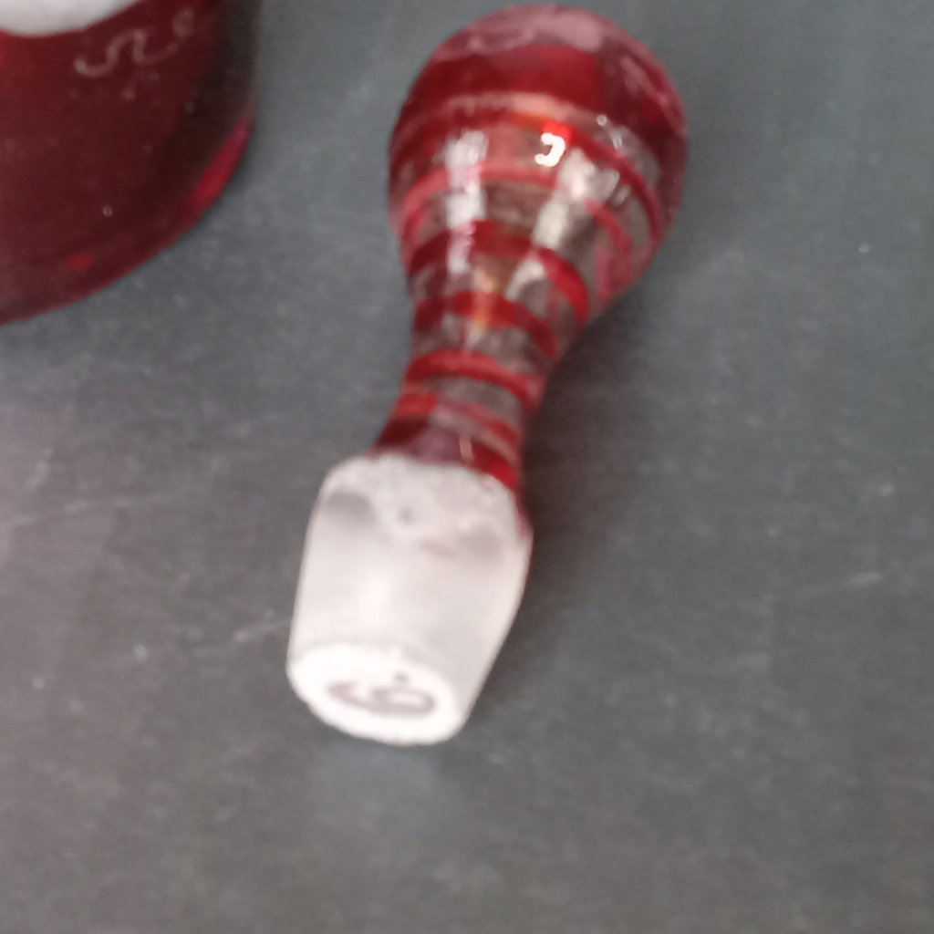 Antique Cranberry Glass Decanter Set - image 8 of 13