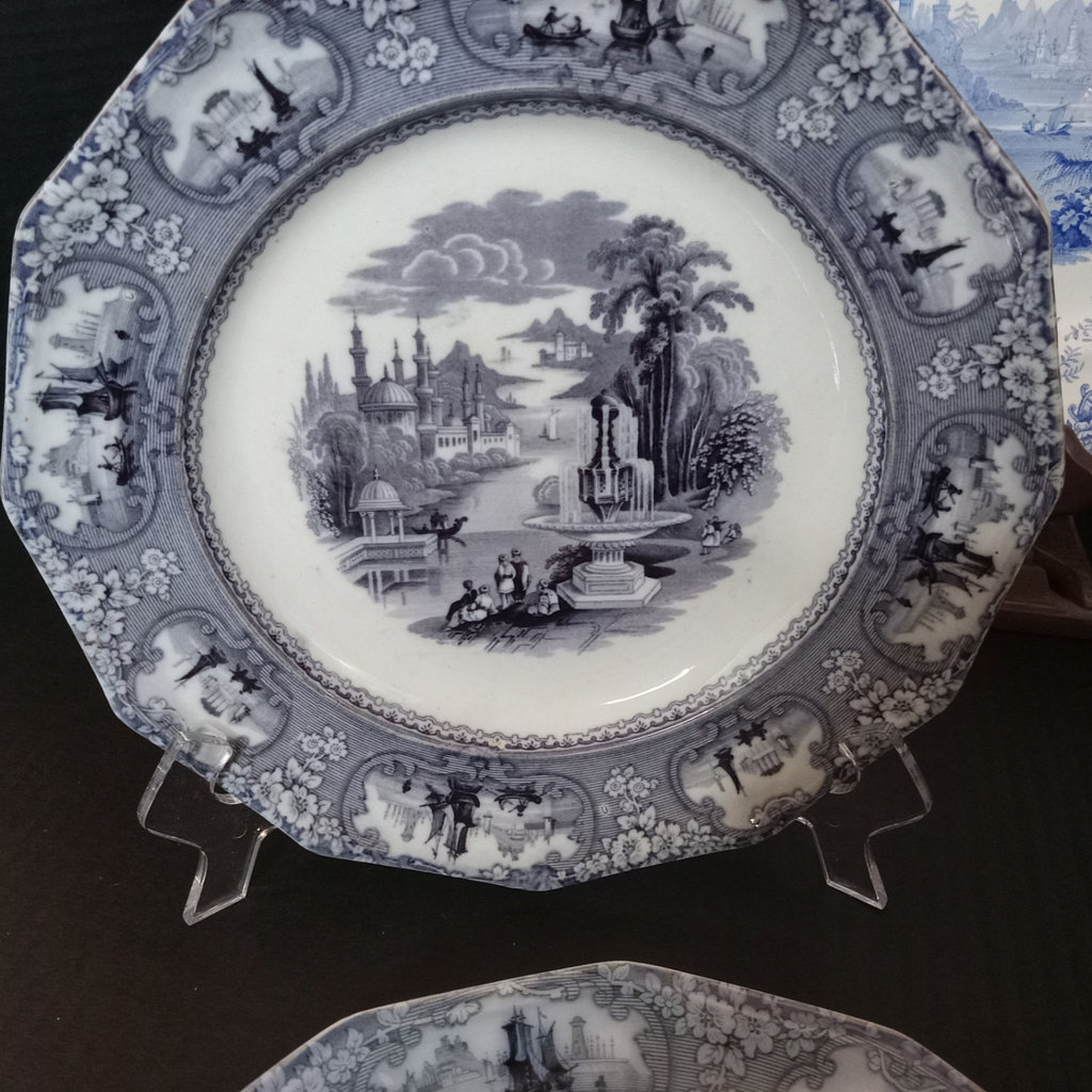 Antique Flow Blue Transferware - image 20 of 24