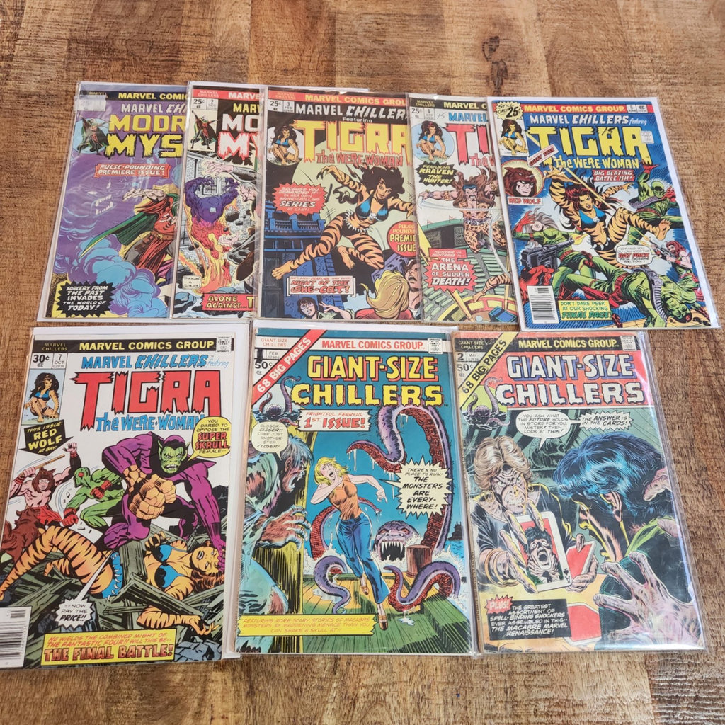 Marvel Chillers 1-4, 5, 7, Giant Size 1-2 - image 1 of 8