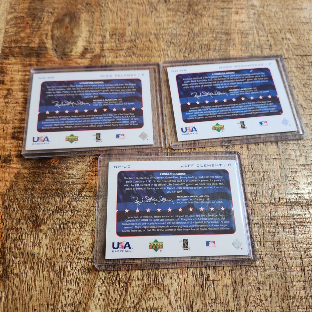 Upper Deck USA Baseball Game Worn Jersey Cards - image 2 of 2