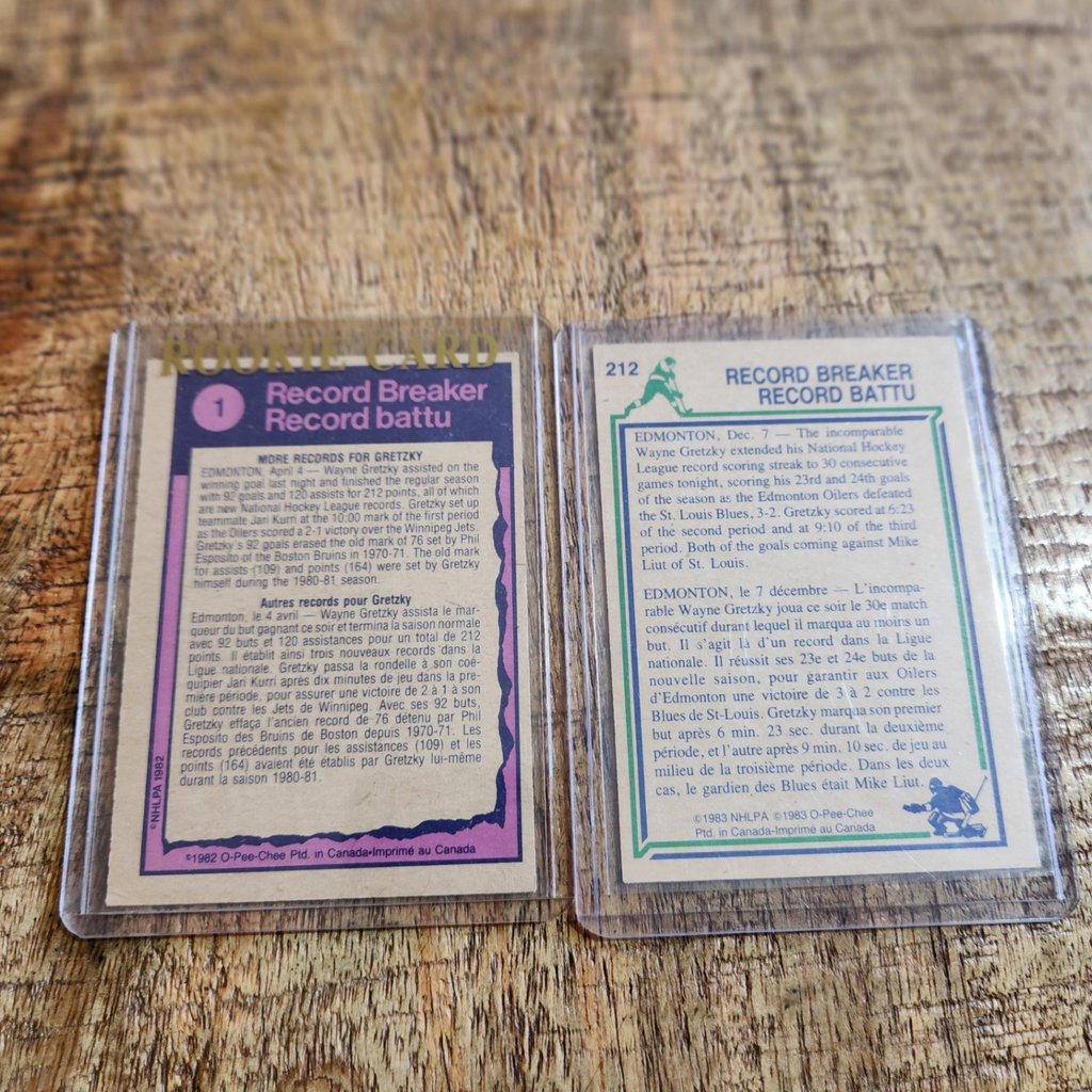 Gretzky Record Breaker Cards - image 2 of 2