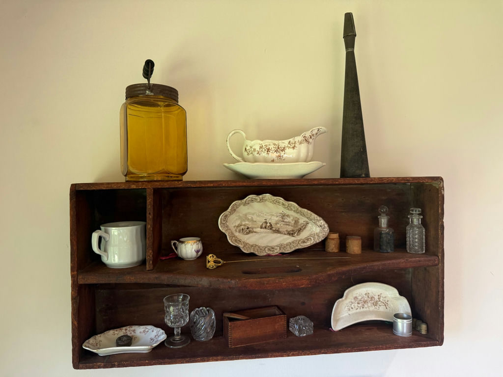 Vintage Shelf Lot of Antiques & Primitives - image 1 of 4
