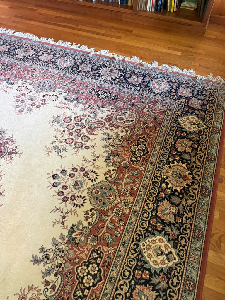 Large Handmade Wool Rug, Approx. 12x9 size, Excellent Condition - image 3 of 4