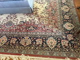 Large Handmade Wool Rug, Approx. 12x9 size, Excellent Condition - thumbnail 2 of 4