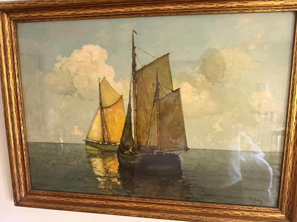Antique Nautical Art, Approximately 32x24 - image 2 of 3