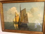 Antique Nautical Art, Approximately 32x24 - thumbnail 2 of 3