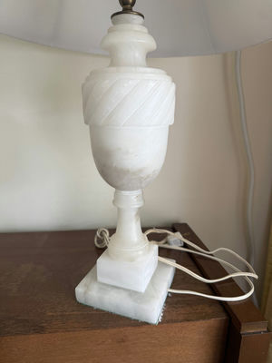 Antique Alabaster Lamp - Image 1 of 2
